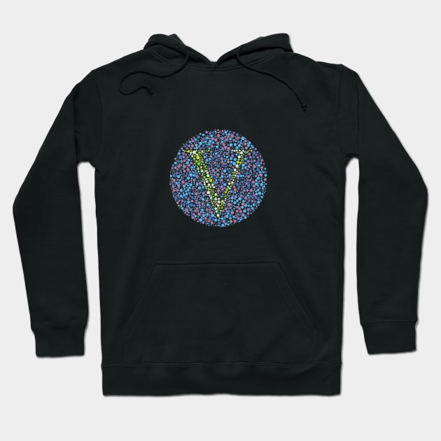 V Ishihara Test Hoodie by CorneaDesigns